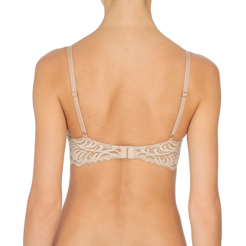 Natori Womens Feathers Contour Plunge Bra, Cafe, 34B - Image 3